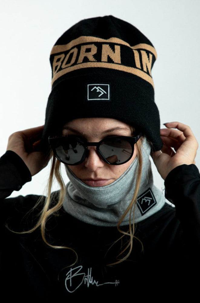 
                  
                    Load image into Gallery viewer, Black Snowboard Beanie
                  
                