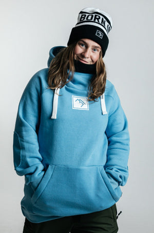 
                  
                    Load image into Gallery viewer, Blue snowboard hoodie
                  
                
