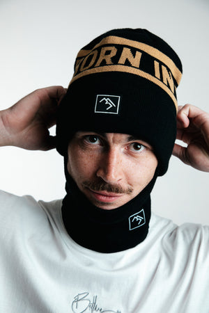 
                  
                    Load image into Gallery viewer, Black Snowboard Beanie
                  
                
