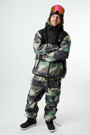 
                  
                    Load image into Gallery viewer, Black and camo waterproof jacket
                  
                