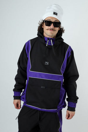 
                  
                    Load image into Gallery viewer, Black and Violet Waterproof Jacket
                  
                