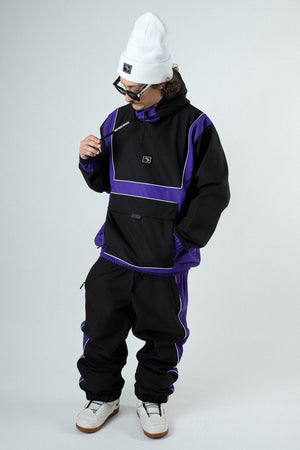 
                  
                    Load image into Gallery viewer, Black and Violet Waterproof Jacket
                  
                