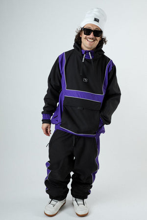 
                  
                    Load image into Gallery viewer, Black and Violet Waterproof Jacket
                  
                