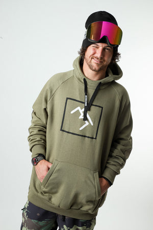 
                  
                    Load image into Gallery viewer, Green snowboard hoodie
                  
                