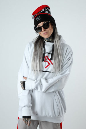 
                  
                    Load image into Gallery viewer, White Snowboard Hoodie
                  
                