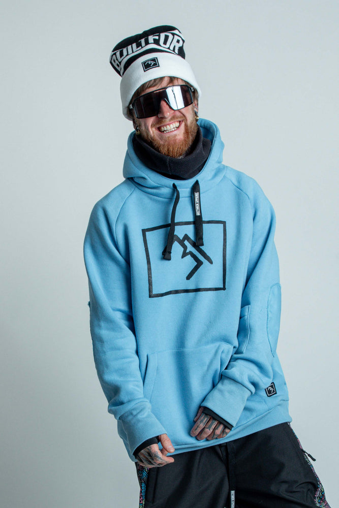 Light Blue Snowboarding Hoodie