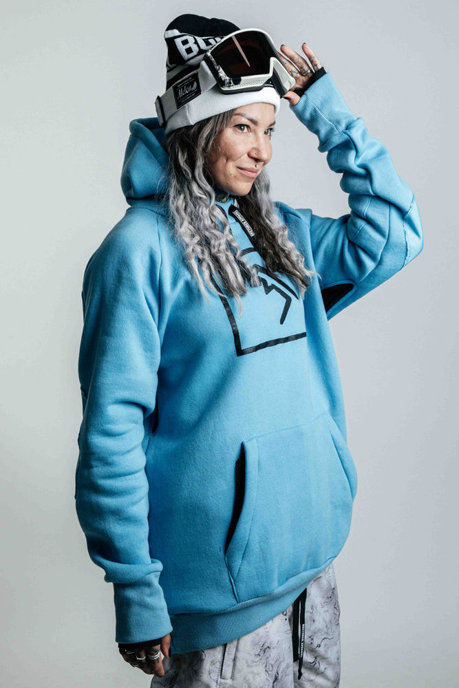 Light Blue Snowboarding Hoodie