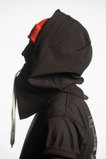 black waterproof riding hood