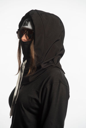 
                  
                    Load image into Gallery viewer, black waterproof riding hood
                  
                