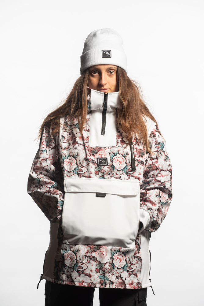 floral snowboarding technical jacket