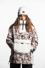 floral snowboarding technical jacket