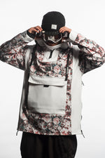floral snowboarding technical jacket