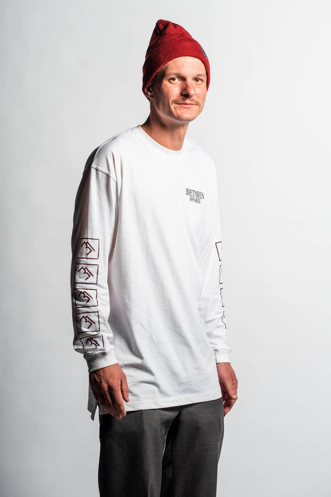 
                  
                    Load image into Gallery viewer, Brand Long sleeve - White - brethrenapparel
                  
                
