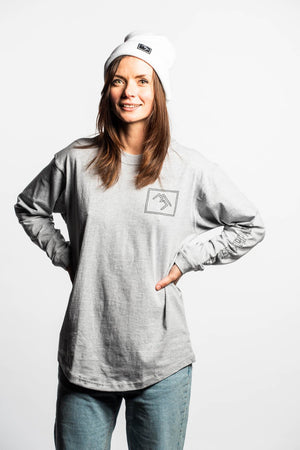 
                  
                    Load image into Gallery viewer, Stamp Longsleeve Tee - Grey - brethrenapparel
                  
                