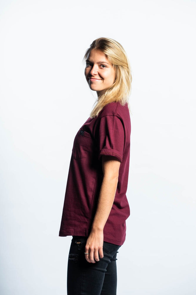 
                  
                    Load image into Gallery viewer, Pocket Tee - Maroon - brethrenapparel
                  
                