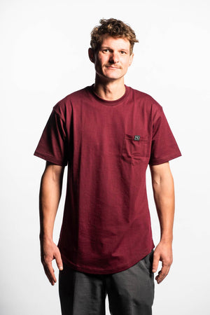 
                  
                    Load image into Gallery viewer, Pocket Tee - Maroon - brethrenapparel
                  
                