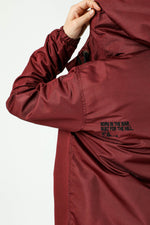 Maroon snowboard coach jacket