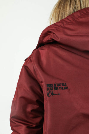 
                  
                    Load image into Gallery viewer, Maroon snowboard coach jacket
                  
                