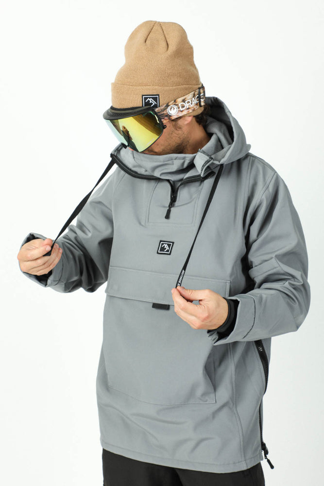 grey snowboard anorak