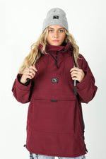 maroon snowboard jacket