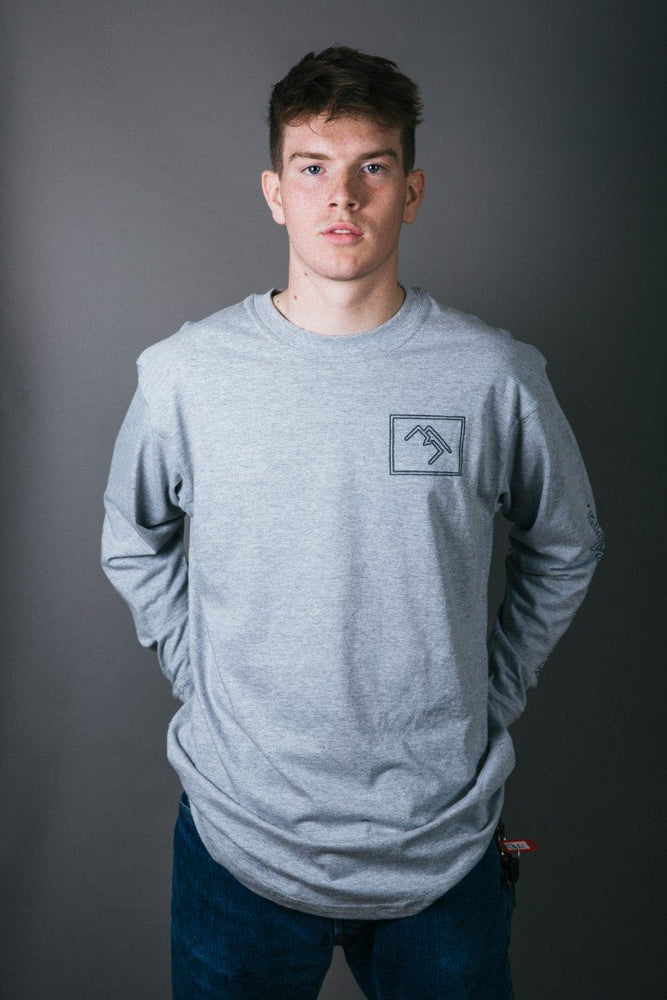 Stamp Longsleeve Tee - Grey - brethrenapparel