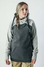 ladies snowboard hoodie grey