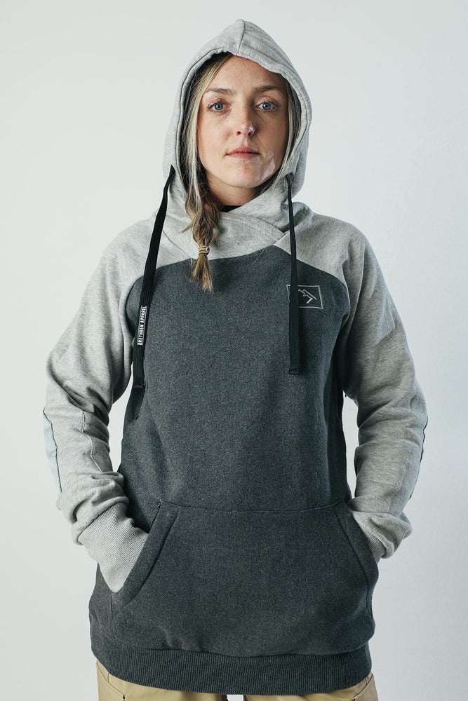 ladies snowboard hoodie grey